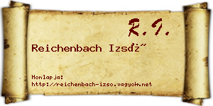 Reichenbach Izsó névjegykártya